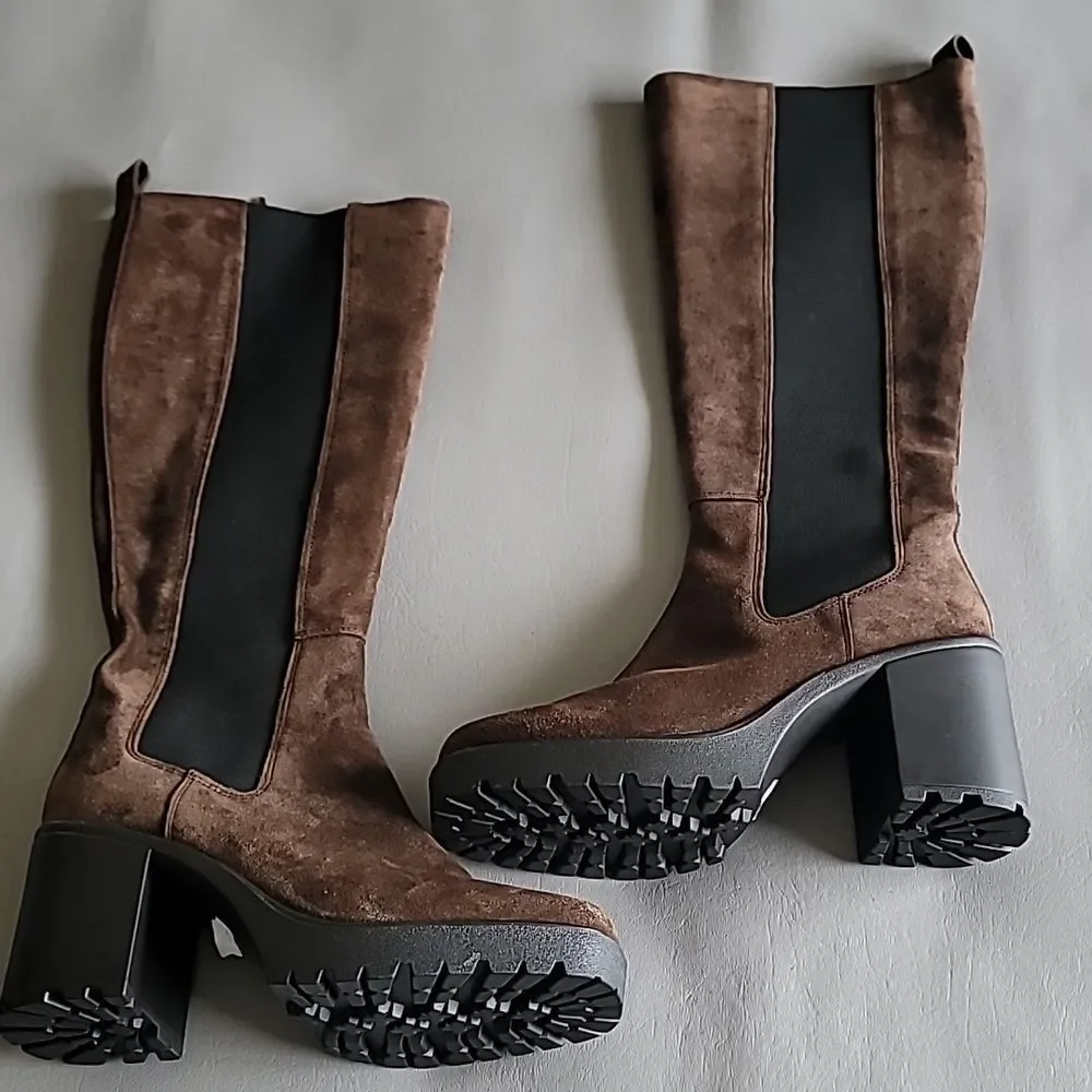 Steven Madden Deegan Women's High Knee  Brown Boots 10M
